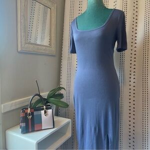 No Comment T-shirt Midi Dress with Slit